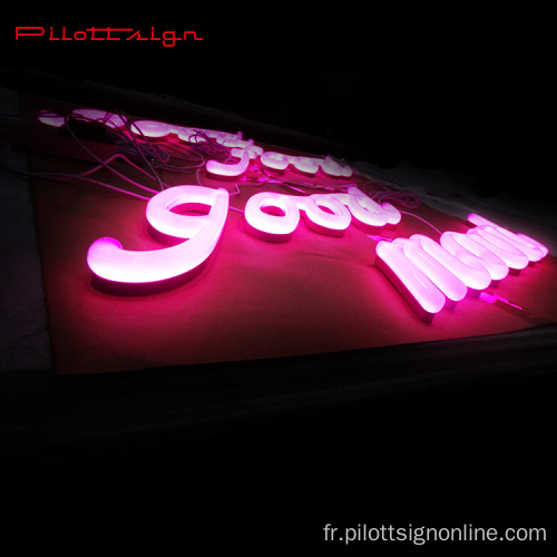 360 degrés de la lumière acrylique LED Neon Sign